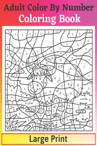 Adult Color By Number Coloring Book Large Print