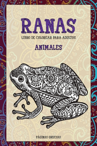 Libro de colorear para adultos - Páginas gruesas - Animales - Ranas