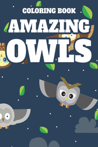 Coloring Book Amazing Owls