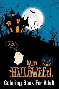 Happy Halloween Coloring Book For Adult