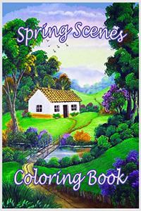 Spring Scenes coloring Book