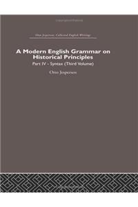 Modern English Grammar on Historical Principles