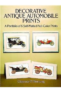 Decorative Antique Automobile Prints: A Portfolio of 6 Self-Matted Full-Color Prints