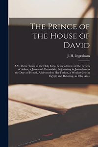 Prince of the House of David; or, Three Years in the Holy City. Being a Series of the Letters of Adina, a Jewess of Alexandria, Sojourning in Jerusalem in the Days of Herod, Addressed to Her Father, a Wealthy Jew in Egypt; and Relating, as If by An