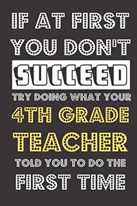 If At First You Don't Succeed Try Doing What Your 4th Grade Teacher Told You To Do The First Time