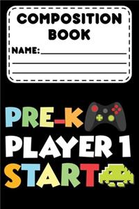 Composition Book Pre-K Player 1 Start