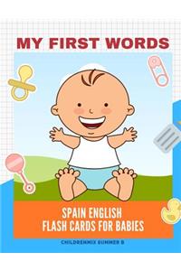 My First Words Spain English Flash Cards for Babies