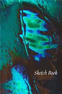 Green Blue Glitch Art Sketch Book