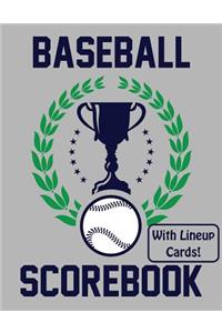 Baseball Scorebook With Lineup Cards