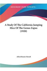 A Study of the California Jumping Mice of the Genus Zapus (1920)