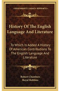 History Of The English Language And Literature