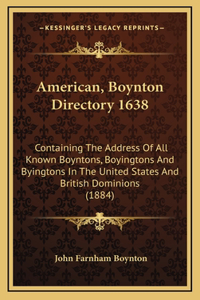 American, Boynton Directory 1638