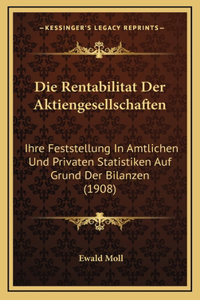 Die Rentabilitat Der Aktiengesellschaften