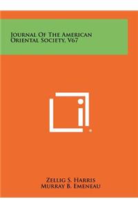 Journal of the American Oriental Society, V67