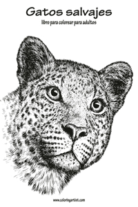 Gatos salvajes libro para colorear para adultos 1