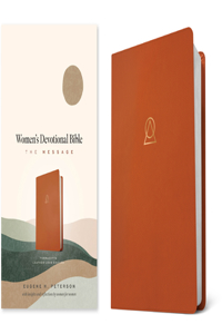 Message Women's Devotional Bible (Leather-Look, Terracotta)