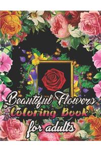 Beautiful Flowers Coloring Book for adults