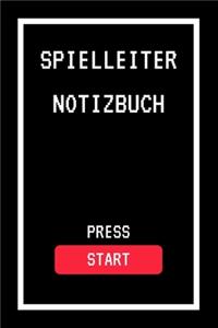 Spielleiter Notizbuch Press Start