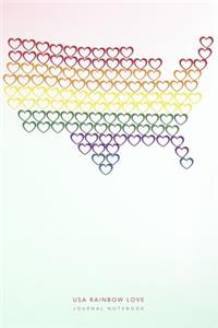 USA Rainbow Love Journal Notebook