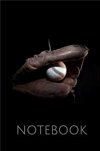 Baseball Glove Black Notebook