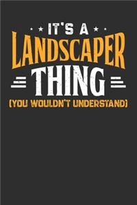 It's A Landscaper Thing You Wouldn't Understand: Personal Planner 24 month 100 page 6 x 9 Dated Calendar Notebook For 2020-2021 Academic Year