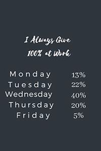 I Always Give 100% at Work.