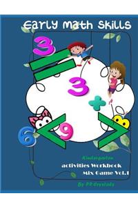 Early Math skills Kindergarten activities Workbook Mix Game