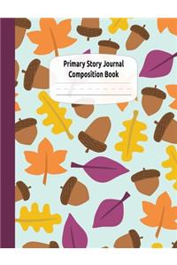 Fall Acorns Primary Story Journal Composition Book