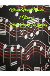 Blank Sheet Music 7 Staves