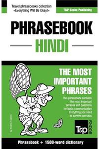 English-Hindi phrasebook and 1500-word dictionary