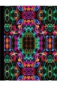 Abstract Curly Cues Notebook, Wide Ruled, 100 Sheets/200 Pages, 7.5 X 9.75
