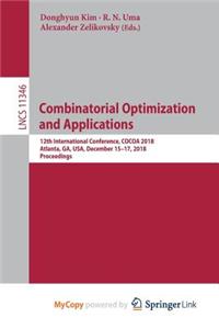 Combinatorial Optimization and Applications