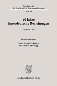 40 Jahre Innerdeutsche Beziehungen