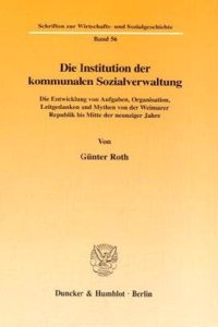 Die Institution Der Kommunalen Sozialverwaltung