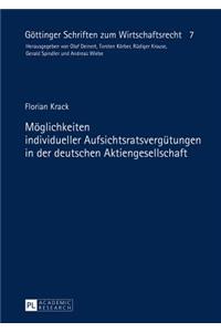 Moeglichkeiten Individueller Aufsichtsratsverguetungen in Der Deutschen Aktiengesellschaft