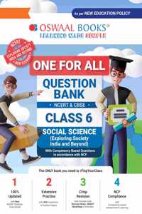 Oswaal One For All Question Bank NCERT & CBSE Class-6 Social Science - Exploring Society India and Beyond (For Latest Exam)