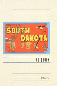 Vintage Lined Notebook Greetings from South Dakota