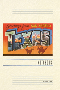 Vintage Lined Notebook Greetings from San Angelo Texas