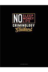 No Sleep. No Money. No Life. Criminology Student