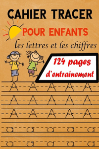 Cahier tracer pour enfants les lettres et les chiffres