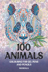 Mandala Colouring for Gel Pens and Pencils - 100 Animals