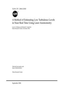 A Method of Estimating Low Turbulence Levels in Near Real Time Using Laser Anemometry