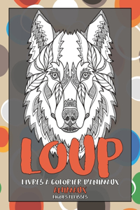 Livres à colorier d'animaux - Lignes épaisses - Animaux - Loup