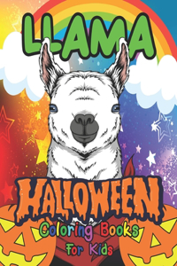 Llama Halloween Coloring Books for kids