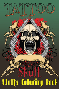 Tattoo Skull Adults Coloring Book