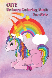 Cute Unicorn Coloring Book For Girls