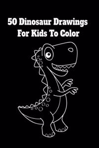 50 Dinosaur Drawings For Kids To Color