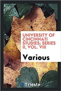 UNIVERSITY OF CINCINNATI STUDIES; SERIES