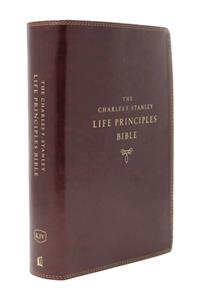 Kjv, Charles F. Stanley Life Principles Bible, 2nd Edition, Leathersoft, Burgundy, Indexed, Comfort Print