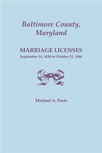 Baltimore County, Maryland, Marriage Licenses